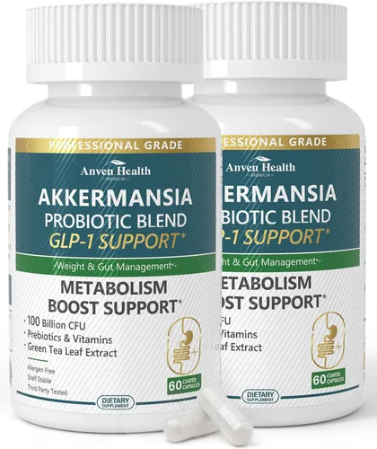 Vista 10 de Akkermansia GLP-1 Probiótico, 100B UFC, metabolismo y salud