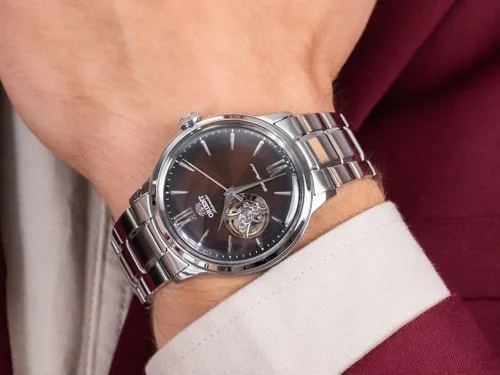 Vista 3 de Orient Reloj automático para hombre con correa de acero inoxidable, gris, 22 (Modelo RA-AG0027Y10B)