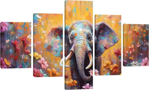 Vista 34 de 5 piezas de pintura sobre lienzo ardiente de fénix dibujado en estilo heráldico fuego fénix arte de pared vintage impresiones obras de arte arte