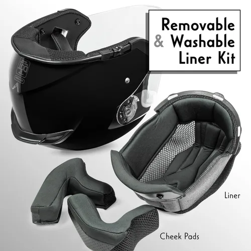 Vista 4 de VCAN V88 - Casco de motocicleta de cara abierta de 3/4, aprobado por ECE y DOT