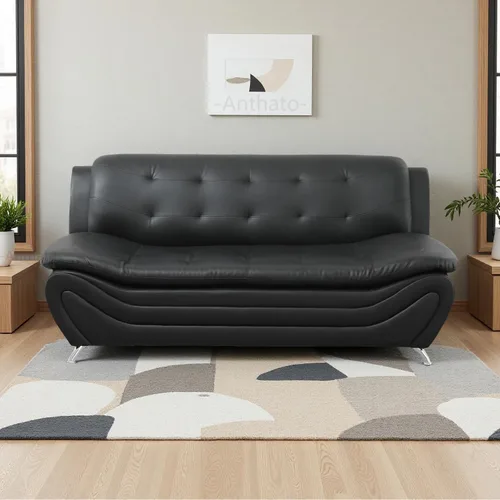 Vista 19 de Sofás de cuero para sala de estar, juego de sofá seccional, juego de 2 piezas de muebles para sala de estar, juego de sofá y sofá biplaza