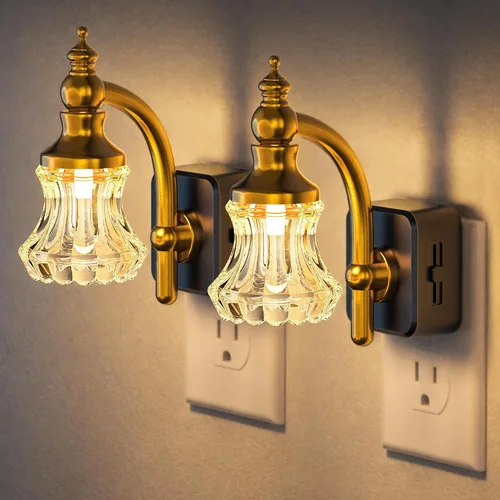 Vista 9 de DORESshop Luz nocturna LED, luces nocturnas de flores puntuales enchufables a la pared, luz nocturna regulable de 0-100 lúmenes, sensor de atardecer