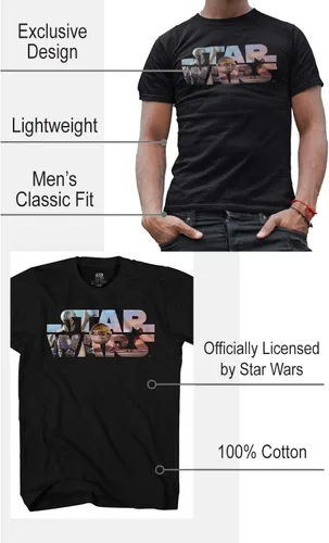 Vista 2 de STAR WARS Mandalorian Fill - Camiseta flotante infantil para adultos