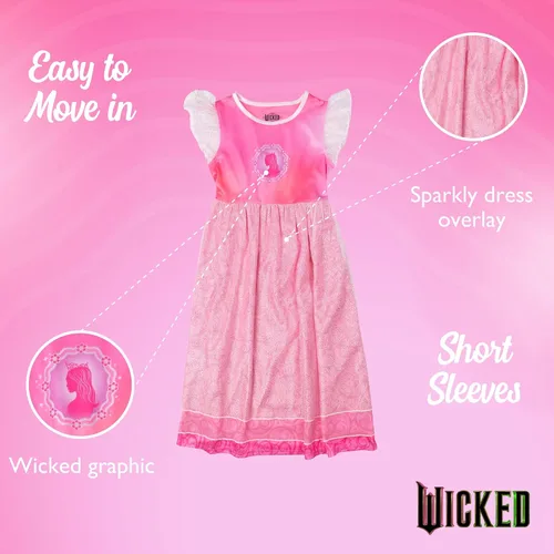 Vista 6 de Wicked - Vestido de fantasía para niñas Swirly Glinda