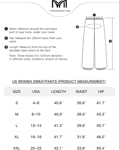 Vista 5 de Tongmingyun Pantalones deportivos holgados para mujer, tiro medio, para gimnasio, pantalones deportivos para entrenamiento, pantalones de descanso