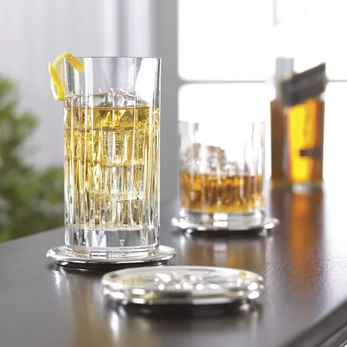 Vista 3 de Reed & Barton Soho Crystal - Juego de 4 vasos helados para bebidas, 5.90 libras, transparente