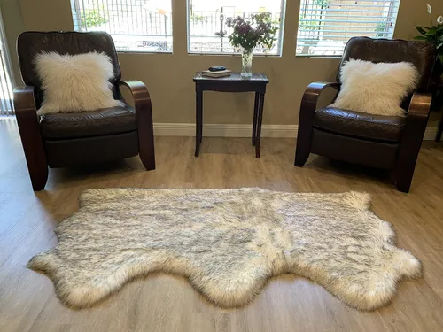 Vista 89 de LAMBZY Alfombra de pelo de oveja sintética, hipoalergénica, súper suave, sedosa para sala de estar, habitación de los niños, sofá