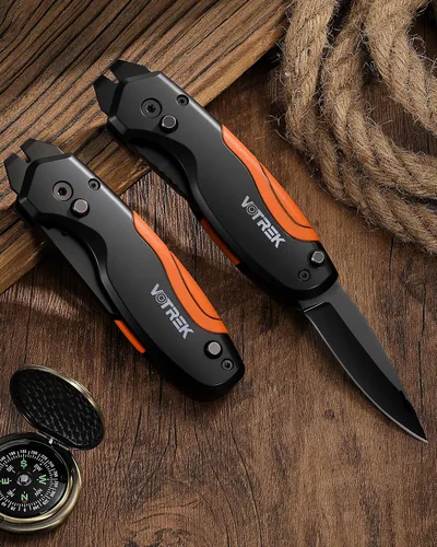 Vista 8 de Cuchillo utilitario plegable de 4 en 1, cuchillo de corte de caja multiherramienta con clip de cinturón, cuchillo de afeitar de cambio rápido