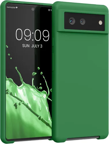 Vista 226 de kwmobile Funda Compatible con Google Pixel 6 Pro - Funda de Teléfono de Silicona TPU con Acabado Suave - Azul Caribe