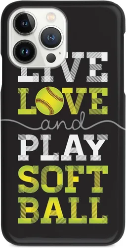 Vista 10 de Inspired Cases - Compatible con iPhone Xs Max - Funda protectora con textura 3D para Apple iPhone Xs Max - Live Love & Play Softbol