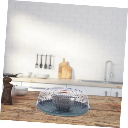 Vista 9 de UPKOCH Cubierta transpirable para verduras, bandeja transparente de plástico, cubierta de salpicaduras de microondas, cubierta de alimentos, caja