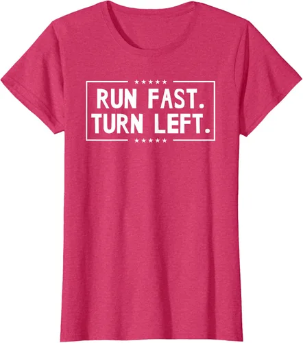 Vista 7 de Run Fast Turn Left - Camiseta para correr de pista y campo