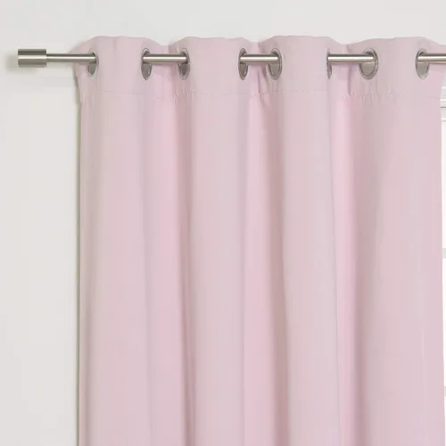 Vista 5 de Best Home Fashion Cortinas opacas con aislamiento térmico, ojales de acero inoxidable y níquel, color rosa bebé, 52 pulgadas de ancho x 63 pulgadas