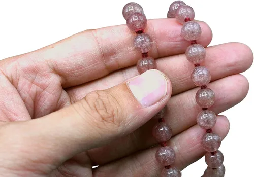 Vista 4 de Amazing Gemstone Japa Mala - Collar de 108 cuentas de oración y pulsera de muñeca Mala para meditación