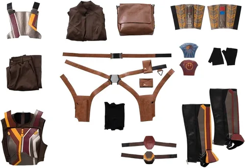 Vista 6 de HuGuiqny Disfraz de Bo Katan Kryze para mujeres adultas, accesorios de cosplay de Bo Katan, guantes y accesorios de fiesta de Halloween