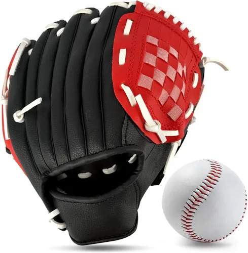 Vista 11 de Guante de béisbol, guante de sóftbol, guante de atrapador, cómodo guante de sóftbol y béisbol para niños, jóvenes, adultos, deportes y béisbol
