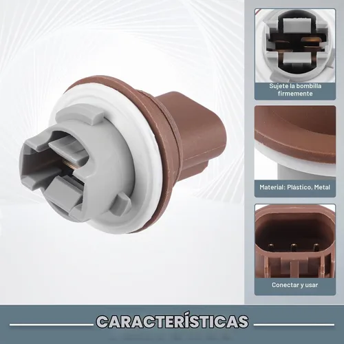 Vista 3 de Soporte de enchufe de luz de señal de estacionamiento y giro No.68030801AA para Dodge Grand Caravan 2011-2020 marrón (juego de 2)