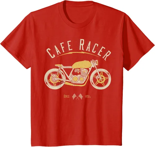Vista 3 de Camiseta Cafe Racer - Old School - Camiseta de motocicleta vintage Negro