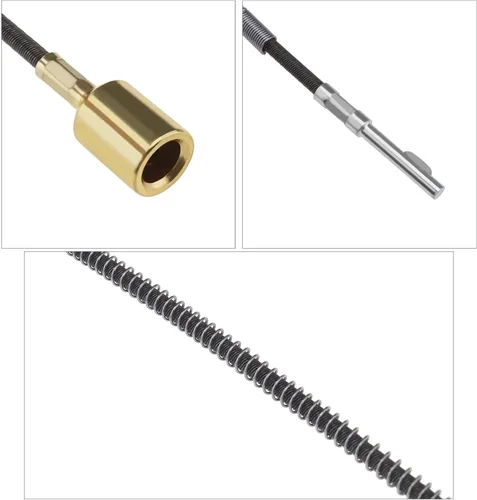 Vista 3 de Herramienta de molienda giratoria, herramienta de molienda eléctrica, alambres de resorte axial, accesorios de cepillo de carbono compatibles