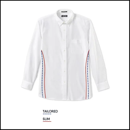 Vista 3 de Lands' End - Camisa de franela de insignia con ajuste tradicional