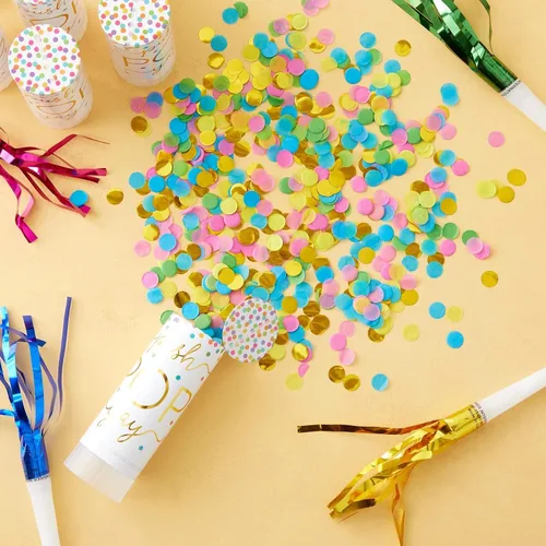 Vista 2 de Sparkle and Bash Confetti Poppers - Paquete de 20 mini cañones de confeti de 1.5 x 4.3 pulgadas, mini cañones de confeti a granel