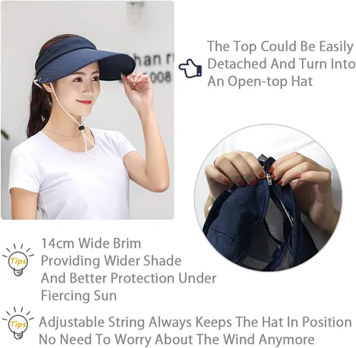 Vista 6 de Sombrero de ala ancha – Multifuncional UPF 50 protección cubo pesca sombrero sombrero gorra