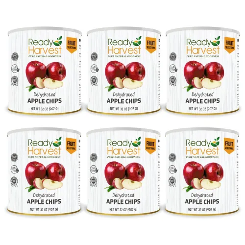 Vista 21 de Ready Harvest Alimentos deshidratados - Chips de manzana Alimentos de emergencia Kits de campamento y supervivencia Lata #10 Vida útil de 25