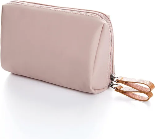 Vista 10 de Bolsa de belleza cosmética para el bolso de viaje práctico bolsa de maquillaje para mujeres niñas (), Un interior rojo