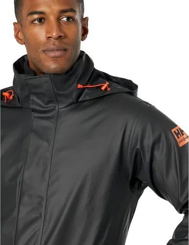 Vista 3 de Helly Hansen Workwear Gale Waterproof Jackets for Men Made from Heavy-Duty Polyurethane on Polyester Knit for High Mobility