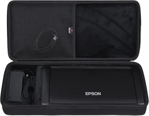 Vista 2 de Mchoi Funda rígida portátil compatible con la impresora móvil inalámbrica Epson Workforce WF-100/WF-110, solo funda (negro)