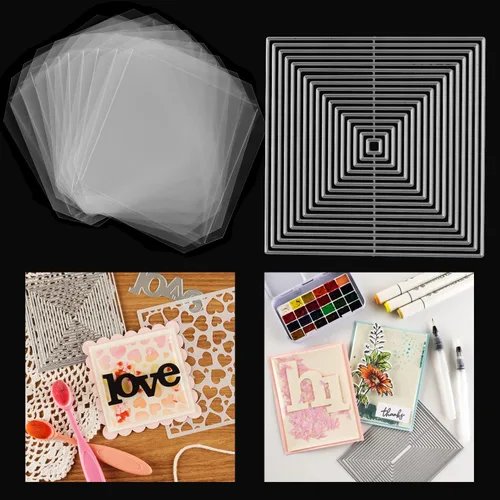 Vista 10 de Paquete de 10 fundas planas para coctelera para hacer tarjetas, 3 x 8 pulgadas, cubiertas planas delgadas para coctelera de plástico transparente
