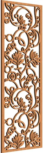 Vista 102 de Caspian Paneles de pared de madera con calado decorativo perforado, 9 3/8 pulgadas de ancho x 24 3/8 pulgadas de alto x 1/4 de alto, cereza