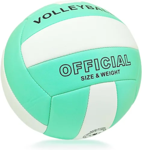 Vista 2 de Balón de voleibol impermeable de poliuretano suave tamaño 5 oficial para niños y niñas y para adultos, pelota de entrenamiento de playa