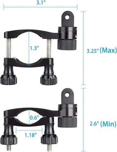 Vista 4 de HSU Soporte de manillar de bicicleta para GoPro, poste de asiento de Negro