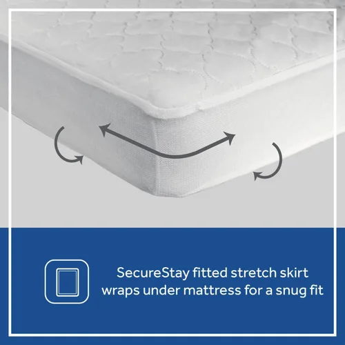 Vista 3 de Sealy Baby Protector de colchón para cuna, protector de colchón impermeable ajustable para cuna y funda de cama infantil, lavable a máquina y fácil