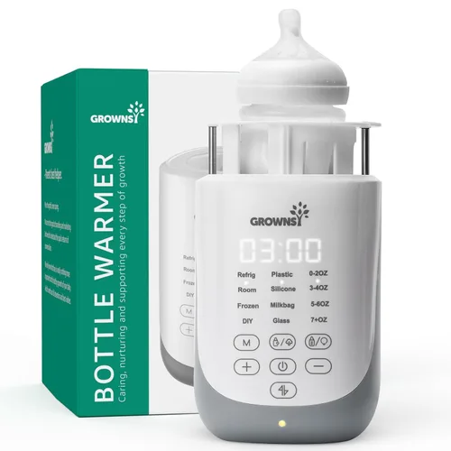 Vista 8 de Grownsy Auto-Lift Nutri - Calentador de biberones para leche materna y fórmula, color verde Fast Even Heat, Precise Temp, Retain Full Nutrients