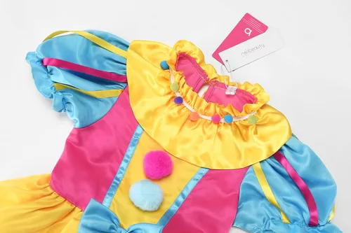 Vista 3 de ReliBeauty Disfraz de payaso para niños y niñas, disfraz de circo con peluca