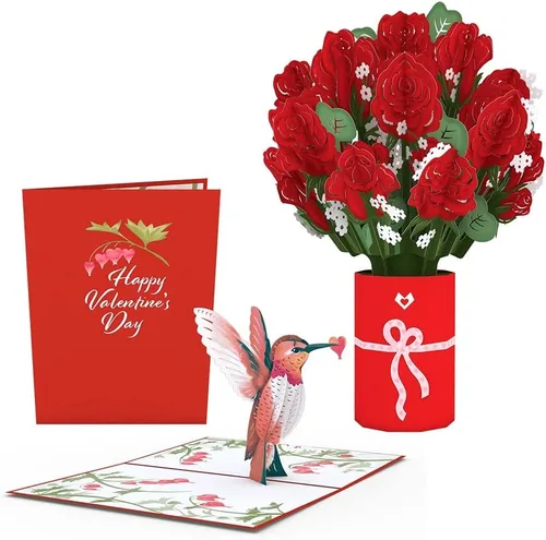 Vista 10 de Lovepop Pizza - Tarjeta romántica para el día de San Valentín con sobre "Has robado una pizza mi corazón
