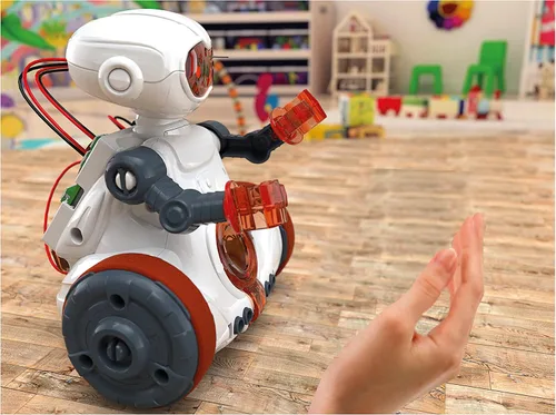Vista 7 de Clementoni - Science & Play Mio Robot: Robot interactivo de aprendizaje STEM con aplicación, evitación de obstáculos y función de dibujo
