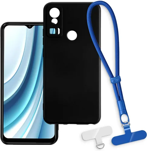 Vista 13 de Estuche y correa de muñeca para Lava Blaze Pro - transparente+negro Funda transparente + correa negra