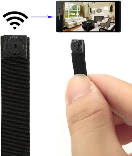 Vista 4 de 1080P HD WIFI PINHOLE Cámara espía con detección de movimiento, alimentado por CC o batería, ranura para tarjeta Micro SD, portátil Mini WiFi DIY