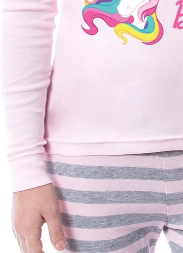 Vista 3 de INTIMO Barbie - Conjunto de pijama de 2 piezas con diseño de unicornio de sirena mágica para niñas