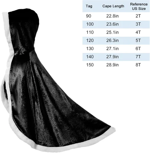 Vista 3 de OPBIN - Disfraz de princesa de piel con capucha para niñas, Navidad, Halloween, cumpleaños, juego de rol, cosplay