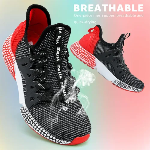 Vista 4 de WETIKE - Zapatos de malla para niños, ligeros, de correr, con talón abierto