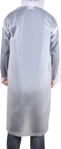 Vista 4 de Mudder - Impermeable portátil para adultos, Poncho para lluvia con capucha y mangas