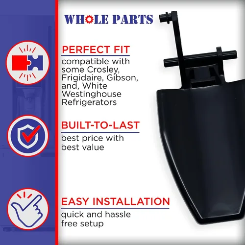 Vista 5 de Whole Parts 241682003 - Palanca dispensadora de agua para refrigerador (negra) – Reemplazo y compatible con algunos refrigeradores Westinghouse