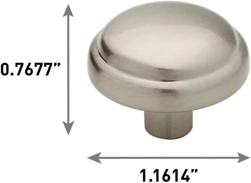 Vista 6 de Franklin Brass Paquete de 10 pomos de gabinete de hongos de níquel satinado para cocina, tiradores de cajones, aparadores, puerta de armario