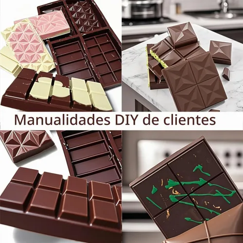Vista 5 de La chat 2 paquetes de moldes de silicona para chocolate, molde antiadherente de grado alimenticio para hornear, dulces y mantequilla con diferentes