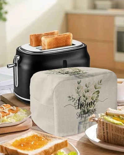 Vista 5 de Rustic Spring Sweet Home - Cubierta antipolvo para tostadora de 4 rebanadas con bolsillos, a prueba de polvo y protección de huellas dactilares