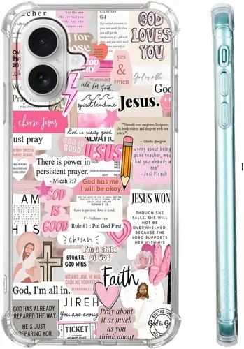 Vista 55 de Funda para Celular con Versículos de la Biblia, Colocación de Citas Cristianas de Jesús, Diseño Collage, Funda Protectora Suave de TPU de Moda